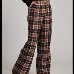 12th Tribe Checkered Brown and White Trousers